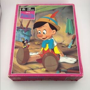 Vintage Disney Pink and Brown Pinocchio Puzzle